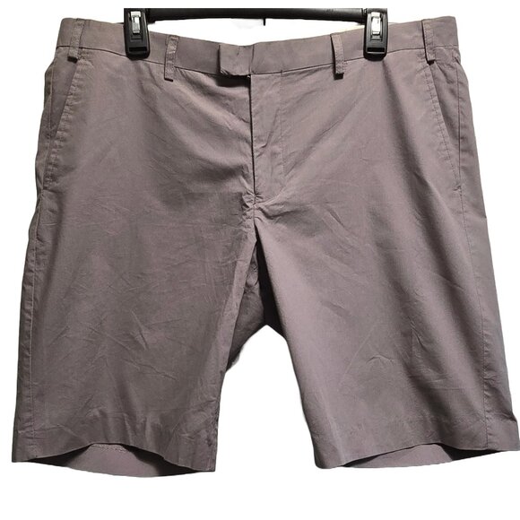 Greg Norman Collection Other - EUC MEN'S GREG NORMAN CHINO FLAT FRONT LIGHTWEIGHT COTTON GRAY GOLF SHORTS 36